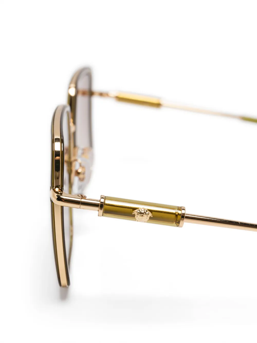 Versace Eyewear Zonnebril met geometrisch montuur Groen