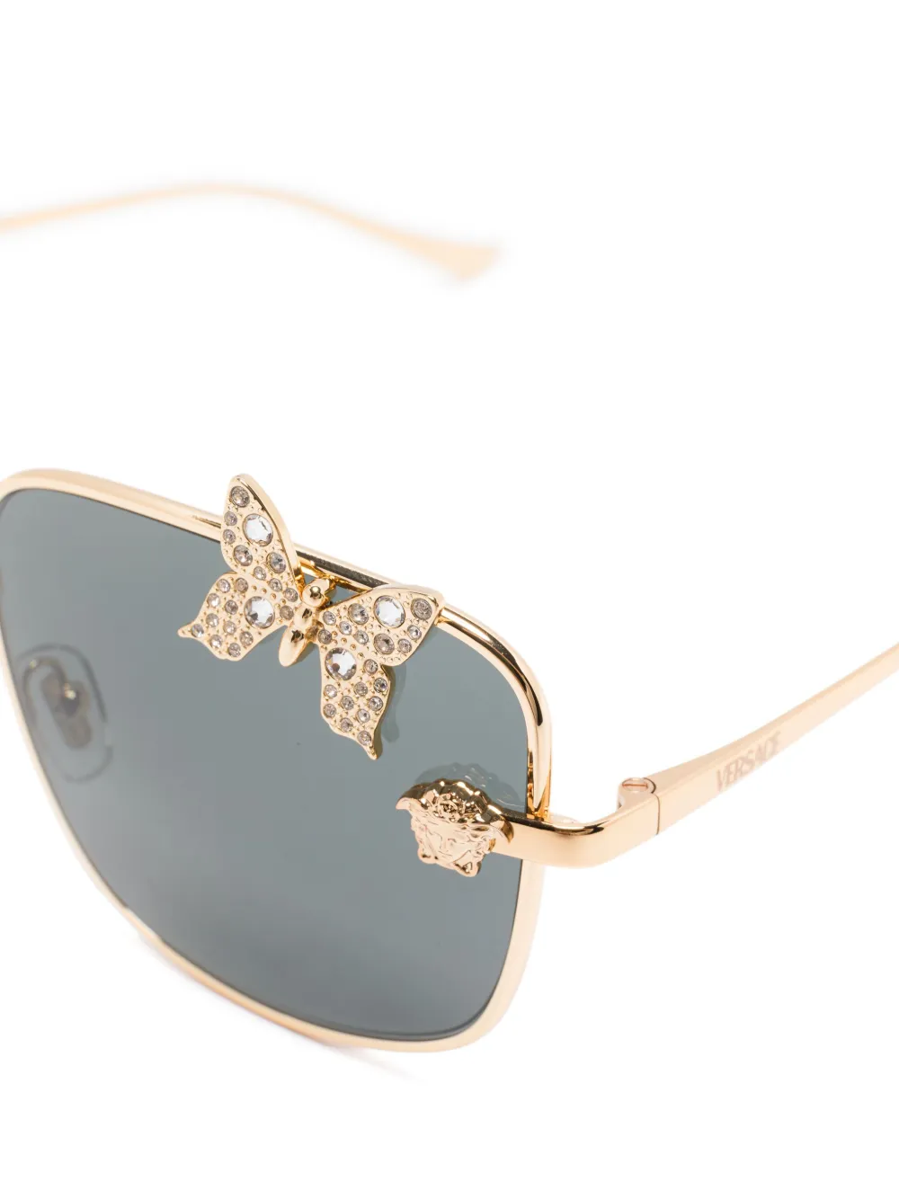 Versace Eyewear Zonnebril met vierkant montuur Goud
