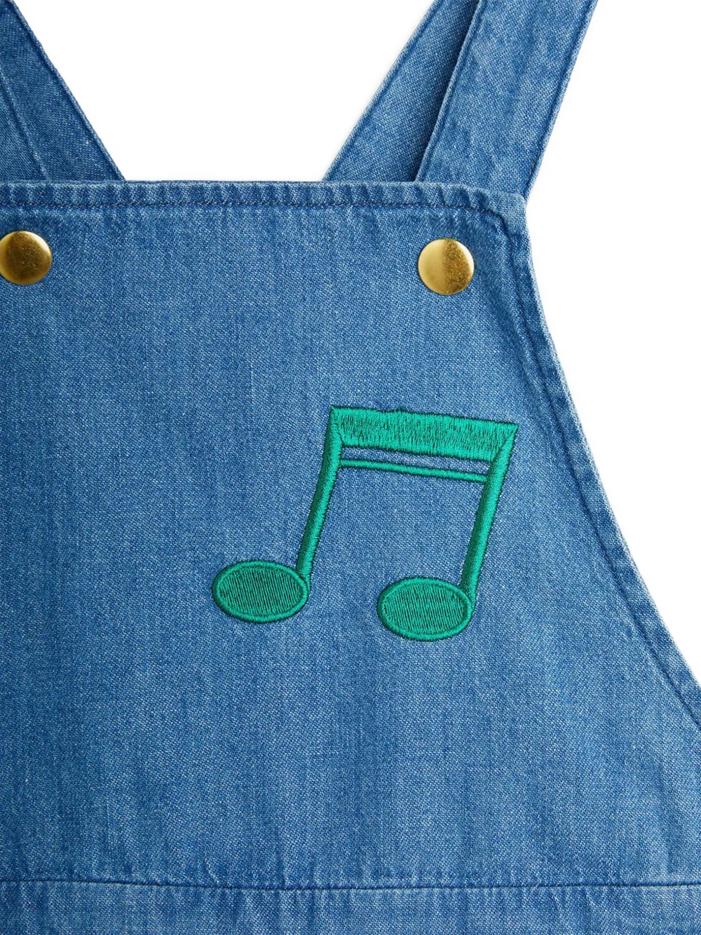 Shop Mini Rodini Note-embroidered Dungarees