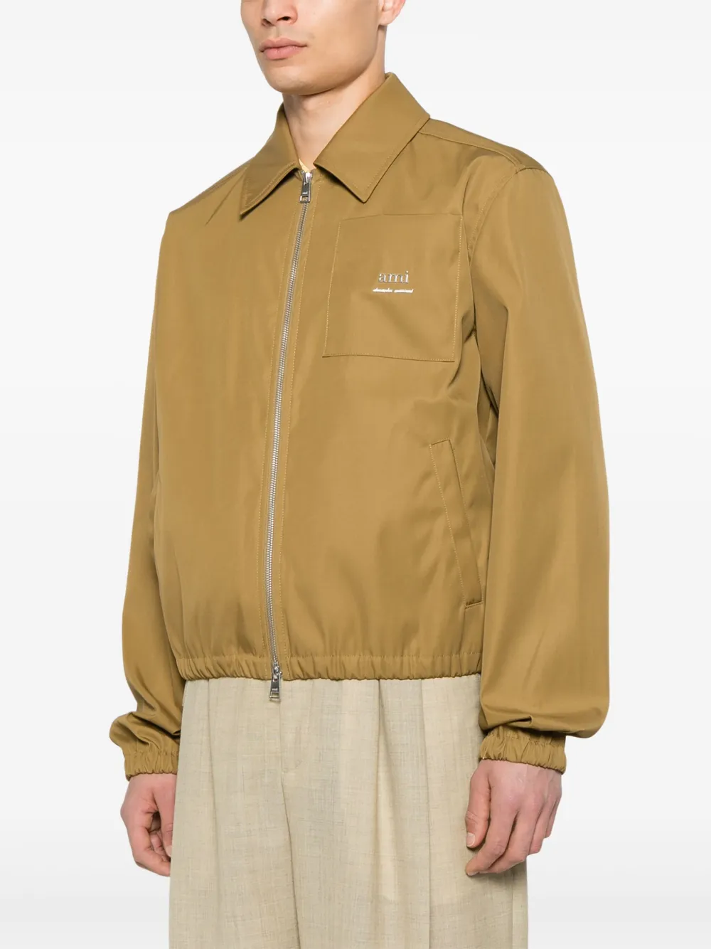 AMI Paris Donsjack met Ami de Coeur logo Groen