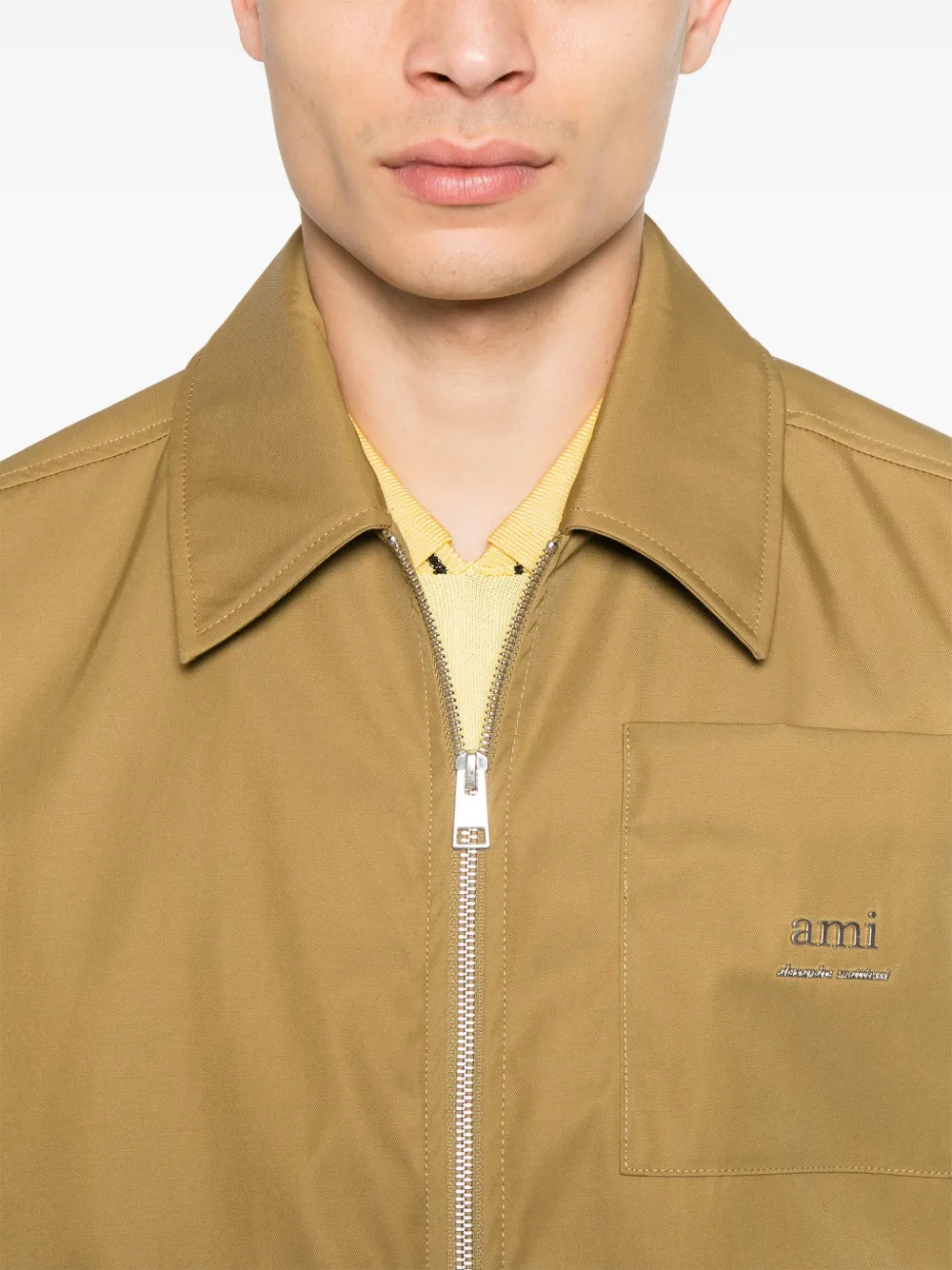 AMI Paris Donsjack met Ami de Coeur logo Groen