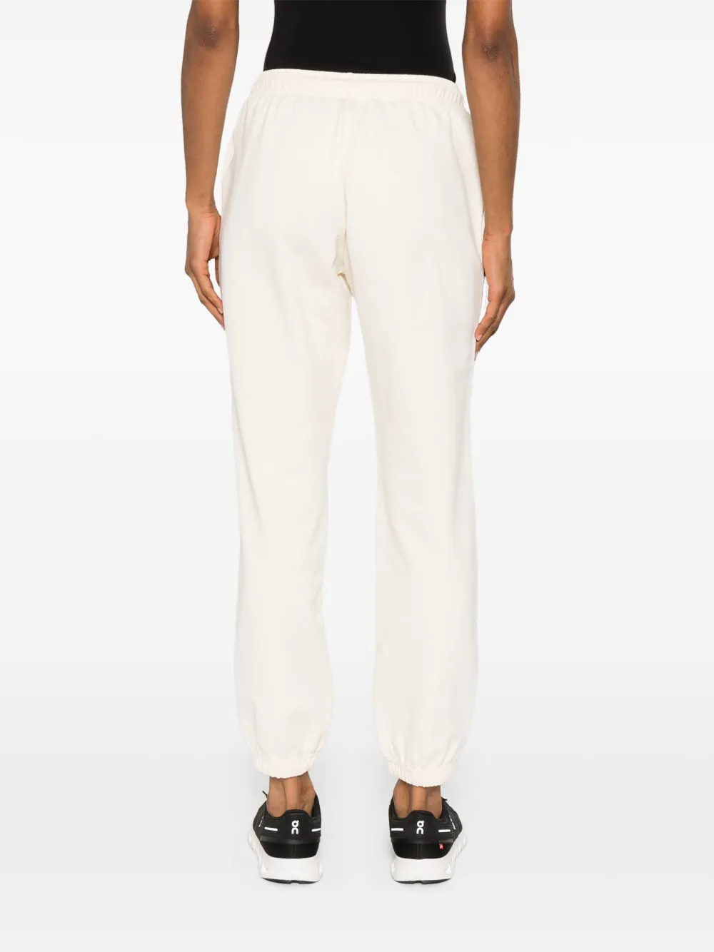 Shop Moncler Drawstring Trousers In Neutrals