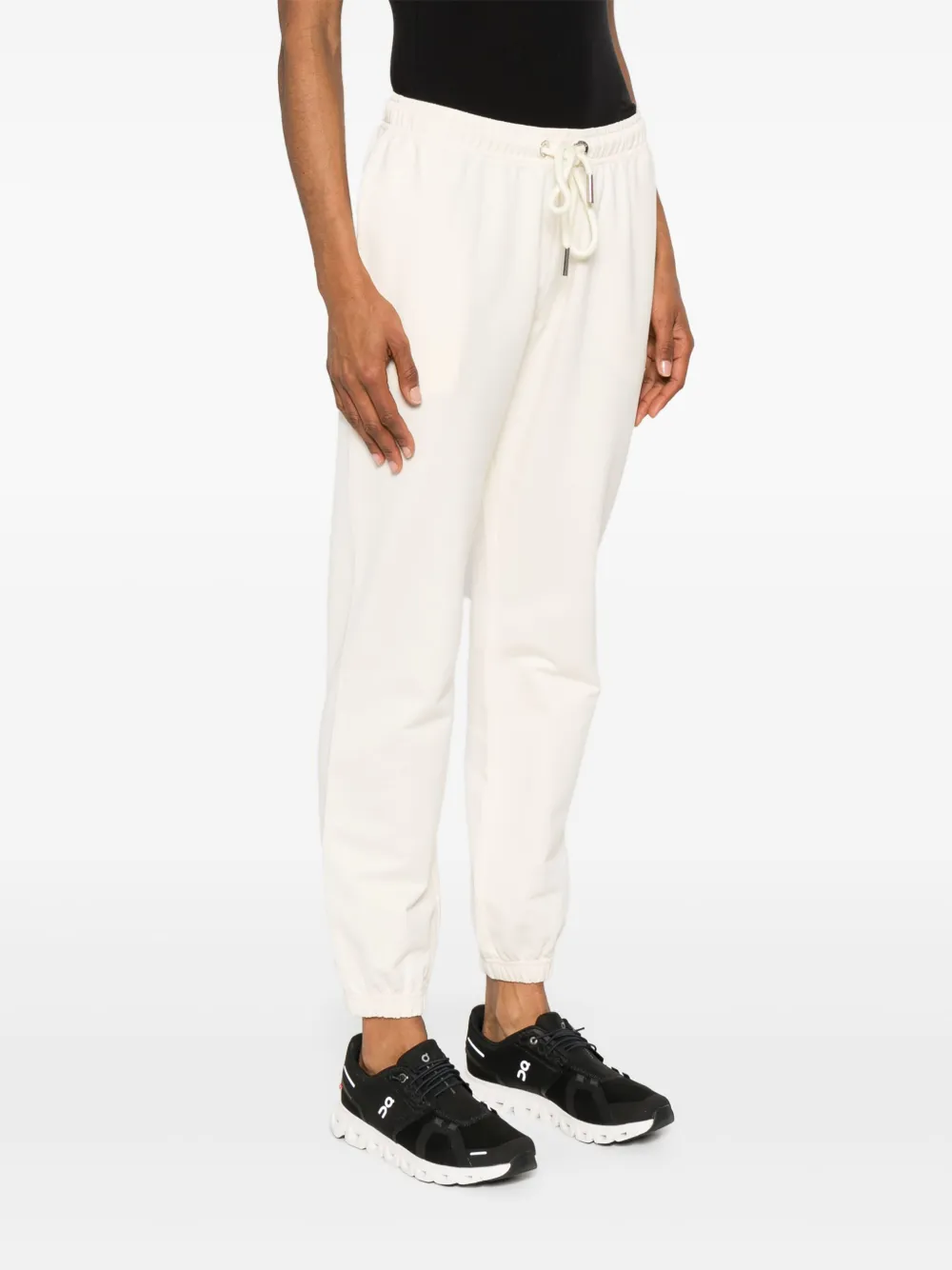 Shop Moncler Drawstring Trousers In Neutrals