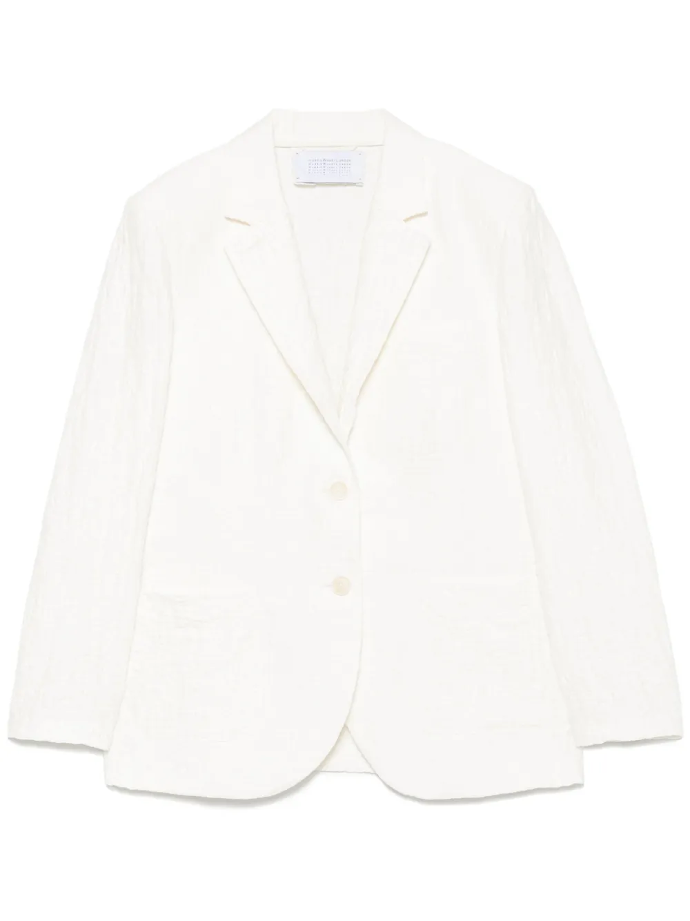 crinkled shoulder-pads blazer