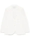 Harris Wharf London crinkled shoulder-pads blazer - White