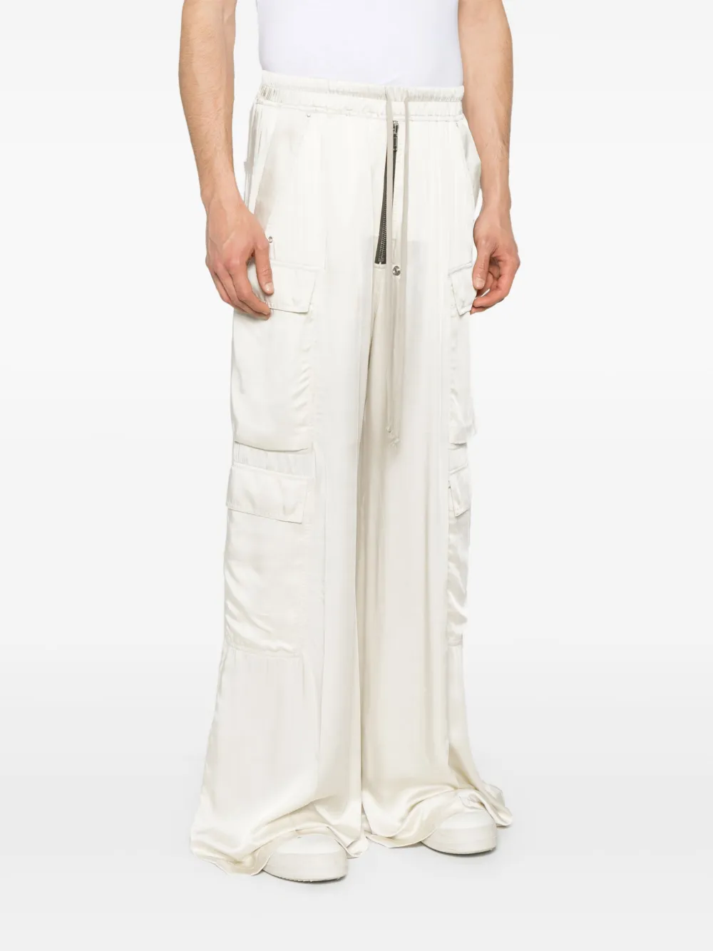 Rick Owens Off-white Hollywood Cargobelas Cargo Pants In 中性色