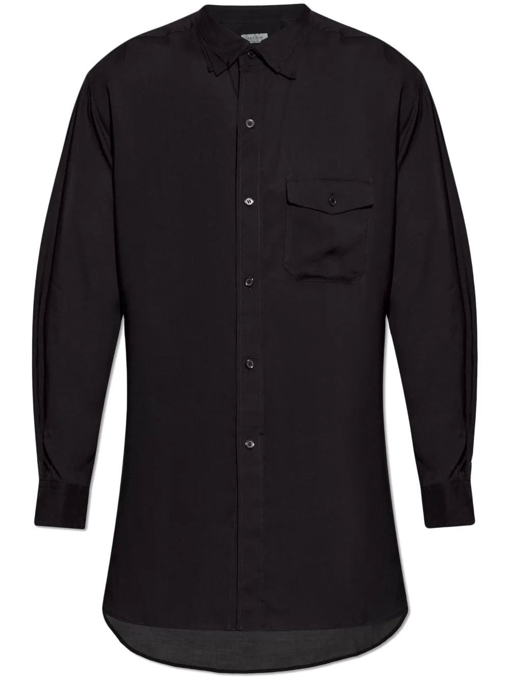 Yohji Yamamoto camisa con cuello a capas | negro | Image 1