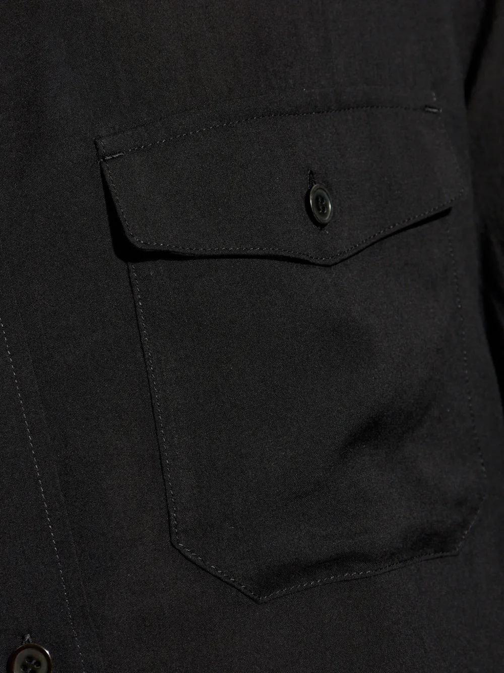 Yohji Yamamoto Overhemd met gelaagde kraag Zwart
