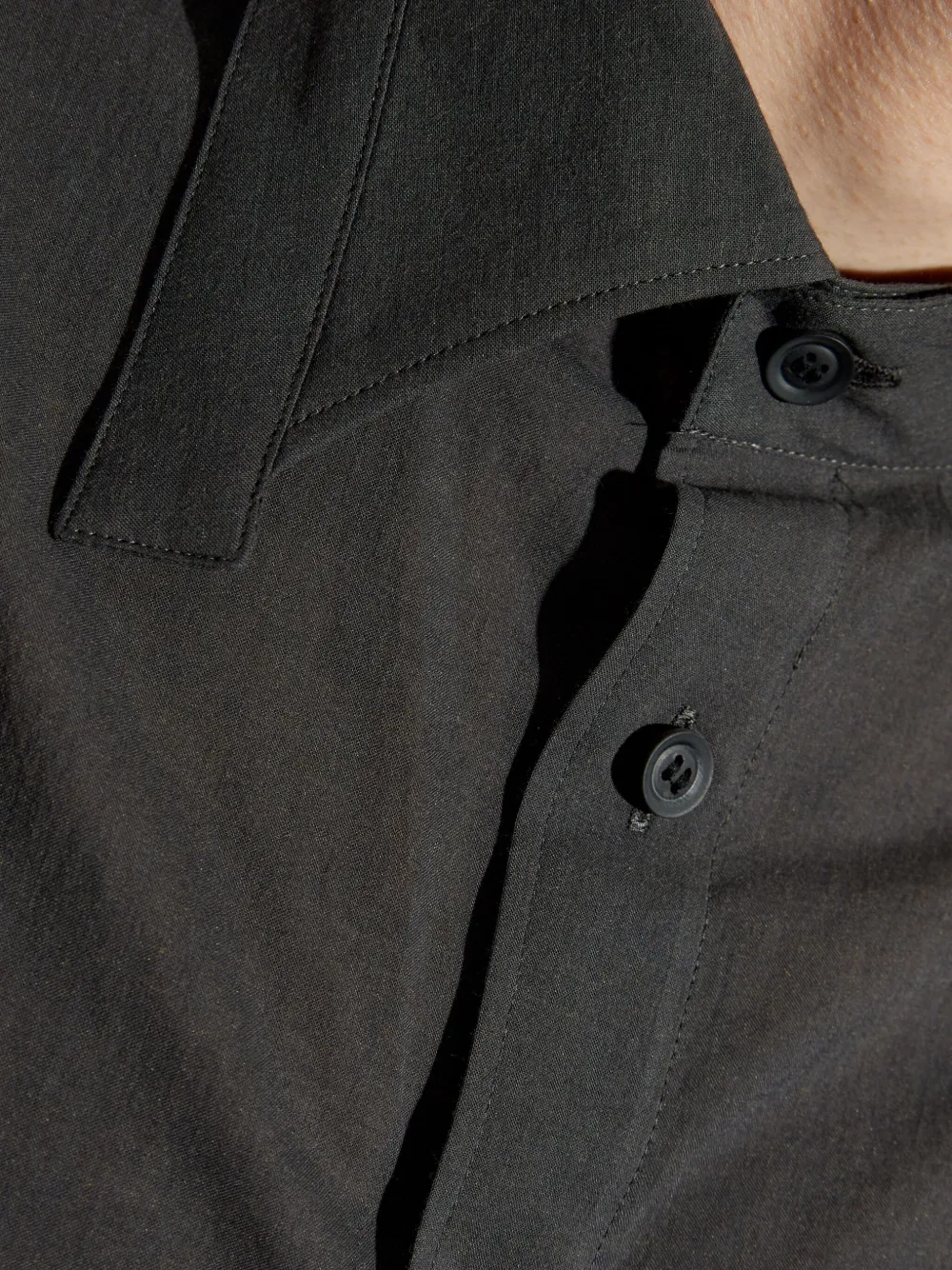 Shop Yohji Yamamoto Asymmetric Shirt In Black