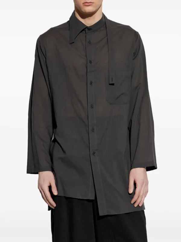 Yohji Yamamoto Asymmetric Shirt | Black | FARFETCH