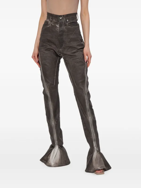 Rick Owens DRKSHDW フレアジーンズ | ブラウン | FARFETCH JP