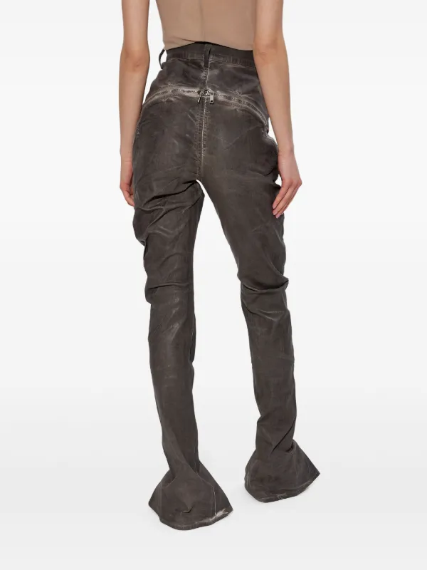関送込【RICK OWENS】DRKSHDW コーデュロイ素材 フレアスカート Rick Owens DRKSHDW フレアジーンズ | ブラウン | FARFETCH JP