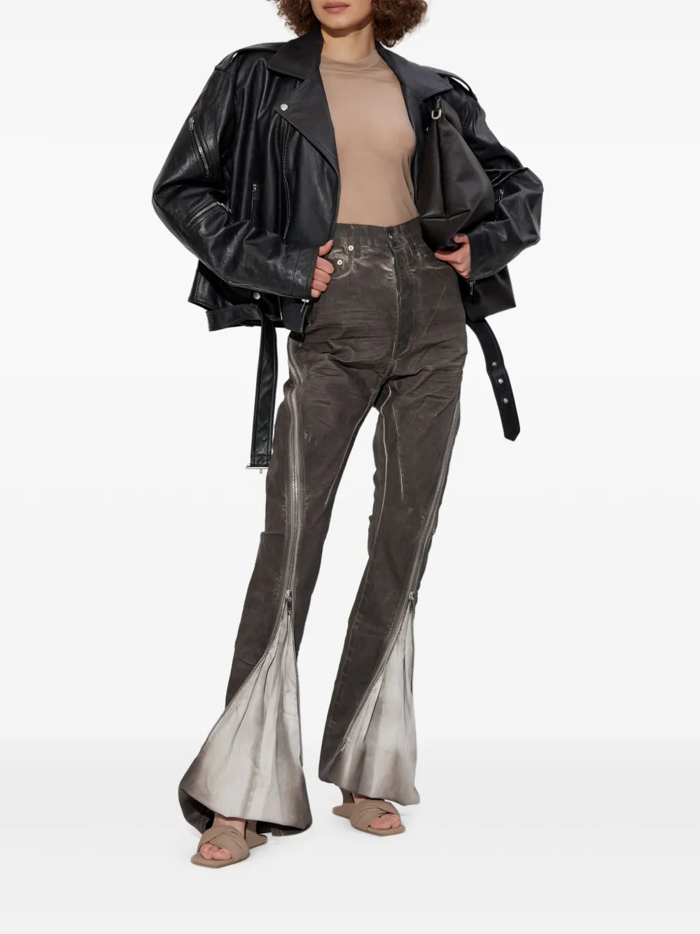 Rick Owens DRKSHDW flared jeans - Bruin