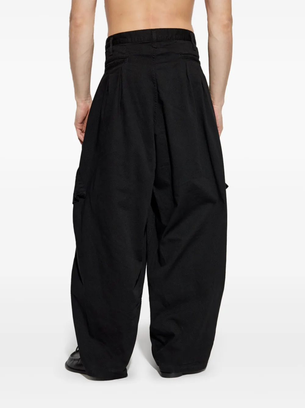 Yohji Yamamoto Broek met wijde pijpen Zwart