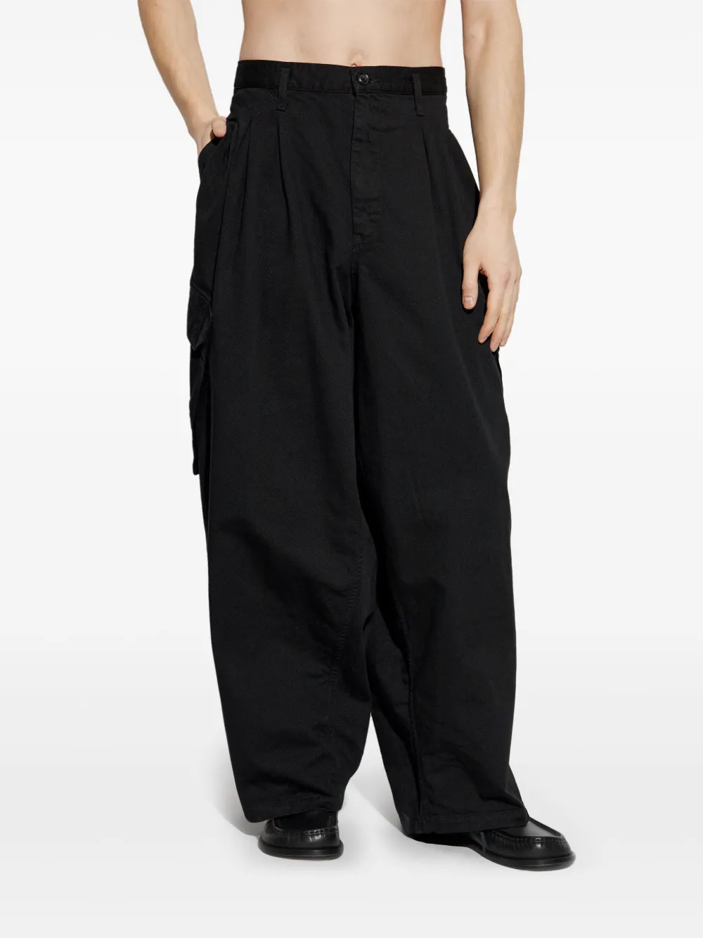 Yohji Yamamoto Broek met wijde pijpen Zwart