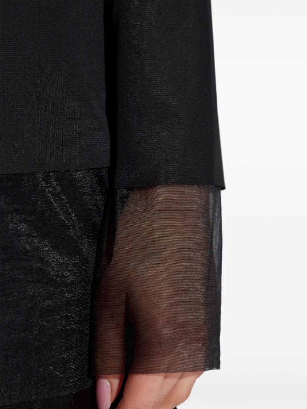 Comme Des Garçons Comme Des Garçons Semi-doorzichtig blouse Zwart