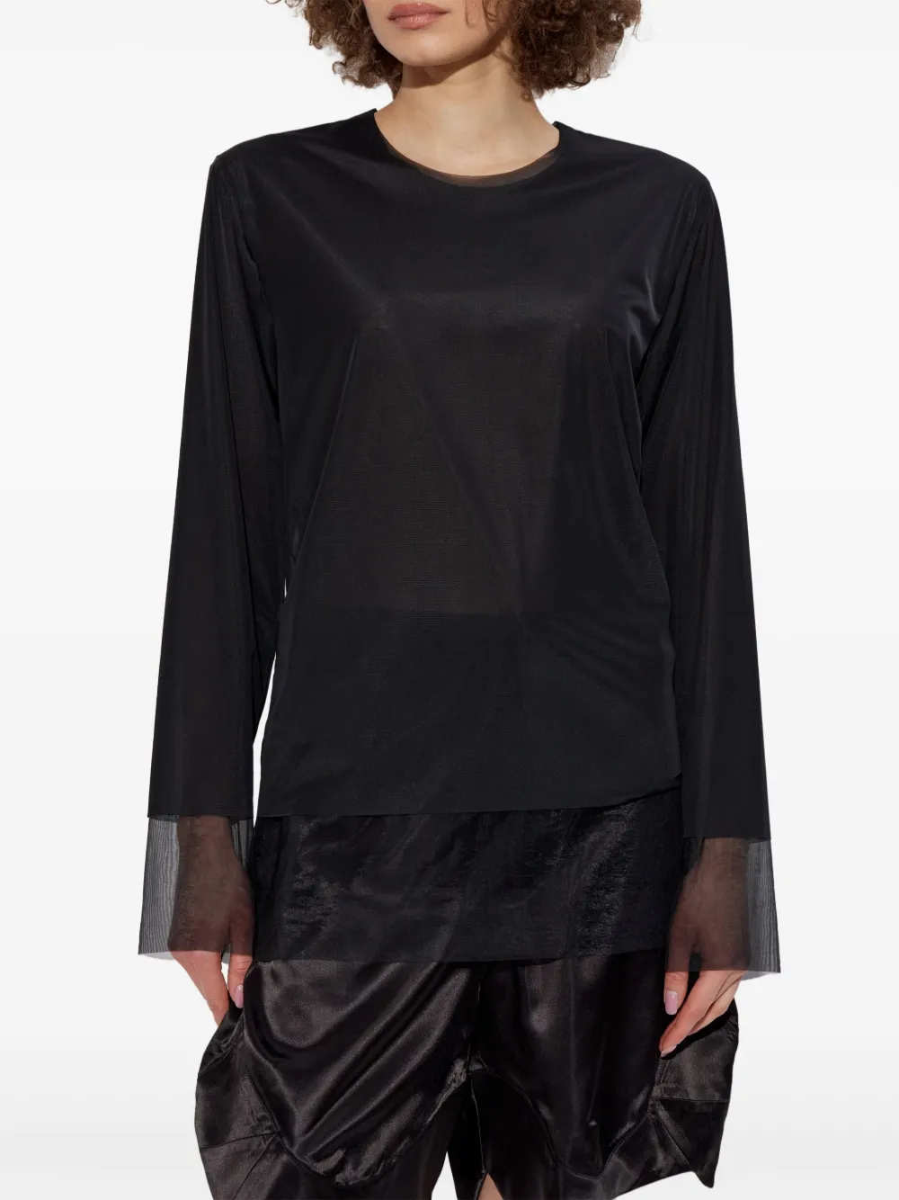 Comme Des Garçons Comme Des Garçons Semi-doorzichtig blouse Zwart