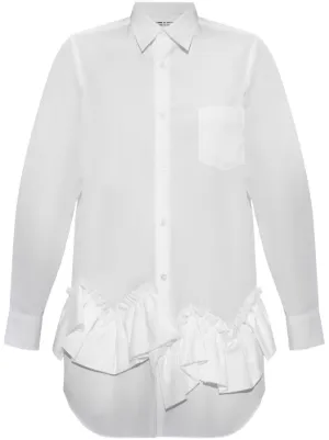 Comme Des Garçons Comme Des Garçons Round Collar Shirt | White