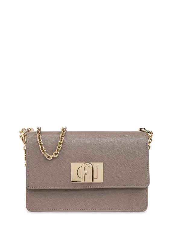 Furla レザー ショルダーバッグ | グレー | FARFETCH JP