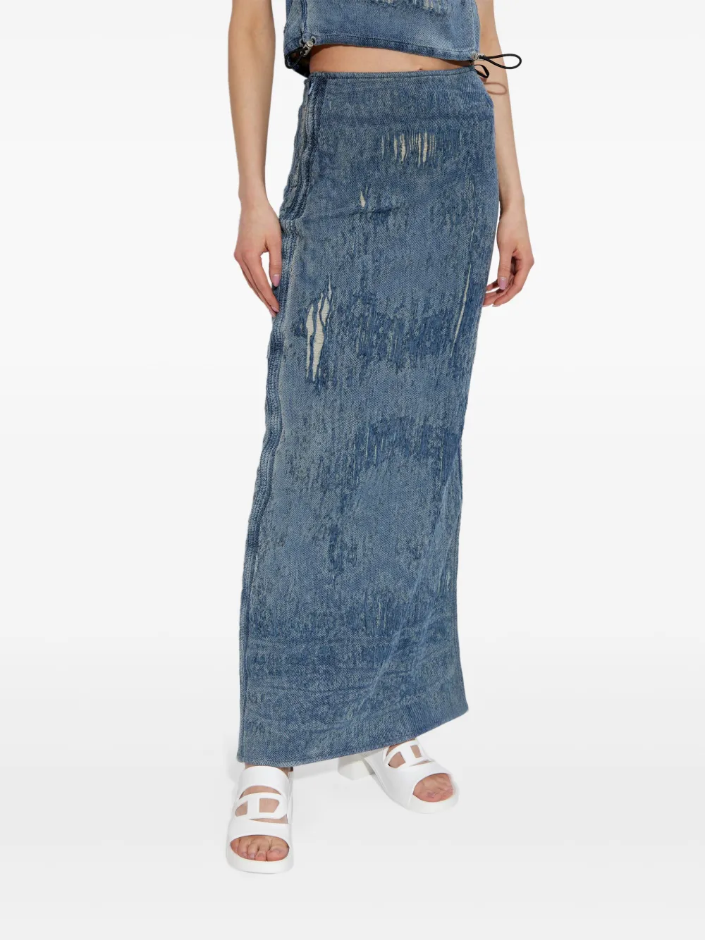 Diesel De-Megan denim rok Blauw