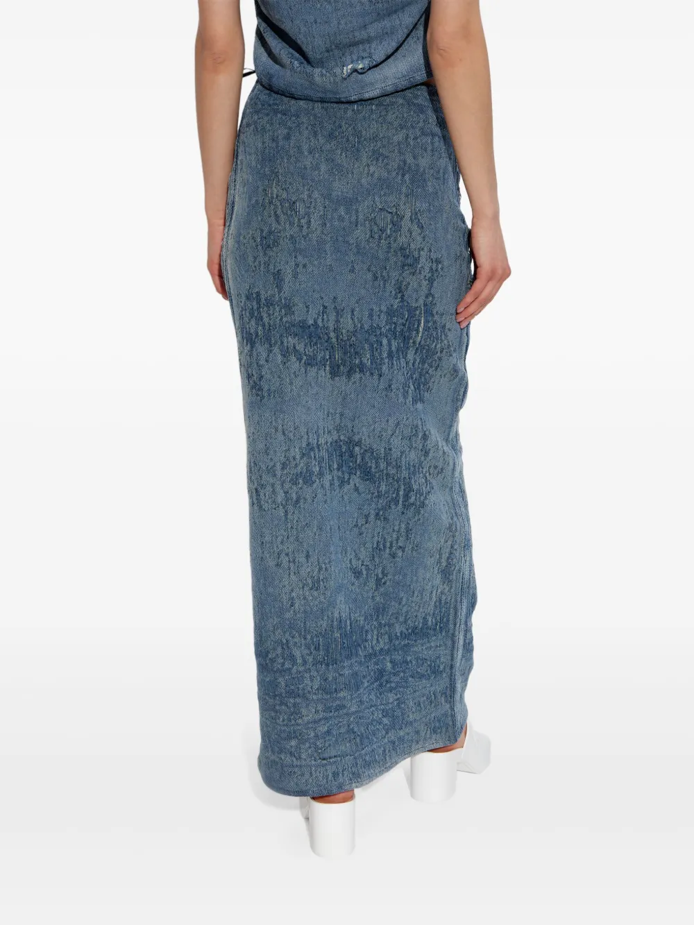 Diesel De-Megan denim rok Blauw