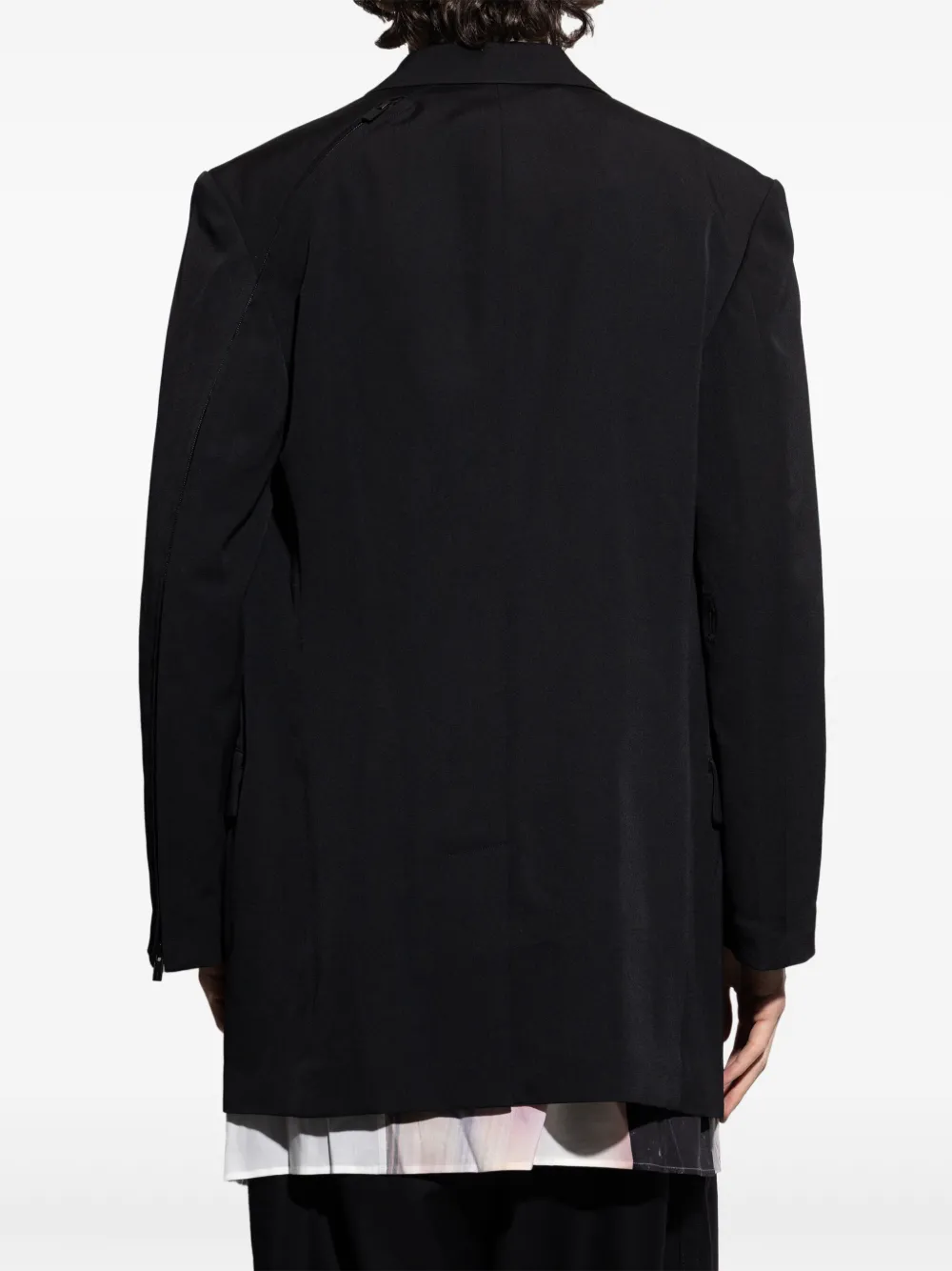 Shop Yohji Yamamoto Single-breasted Blazer In 黑色