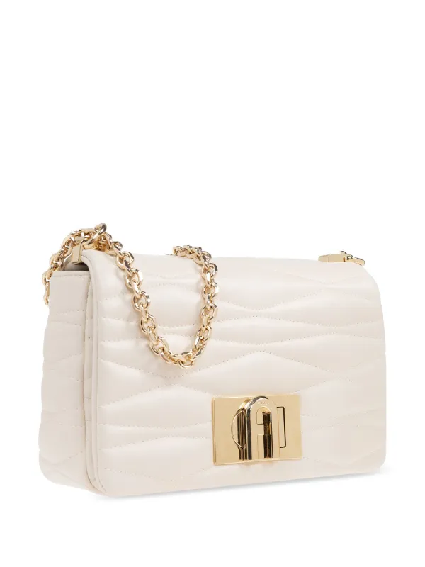 FURLA ショルダーバッグ　ホワイト　クロスボディーポーチ　キルティング Furla キルティング ショルダーバッグ | ホワイト | FARFETCH JP