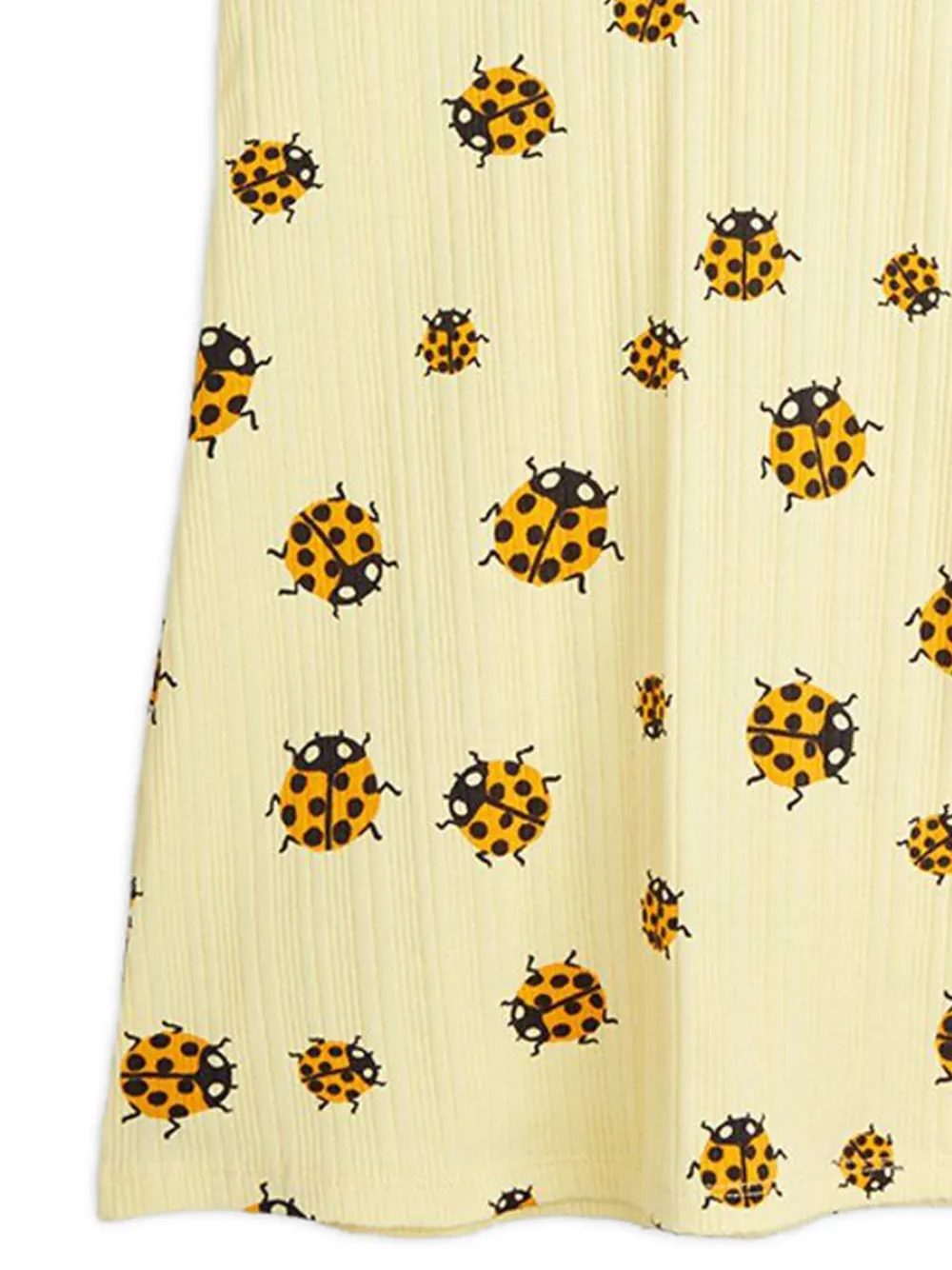 Mini Rodini Jurk met Ladybugs-print Geel