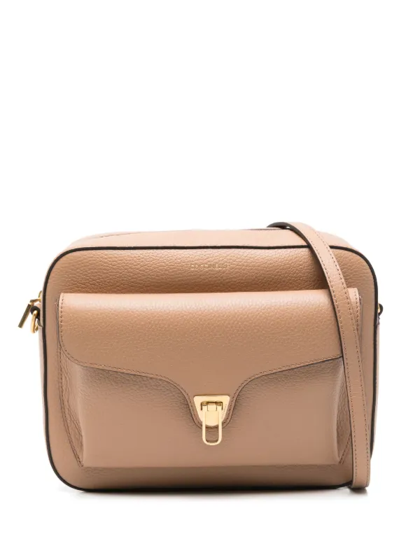 Coccinelle Medium Soft Beat Cross Body Bag Neutrals