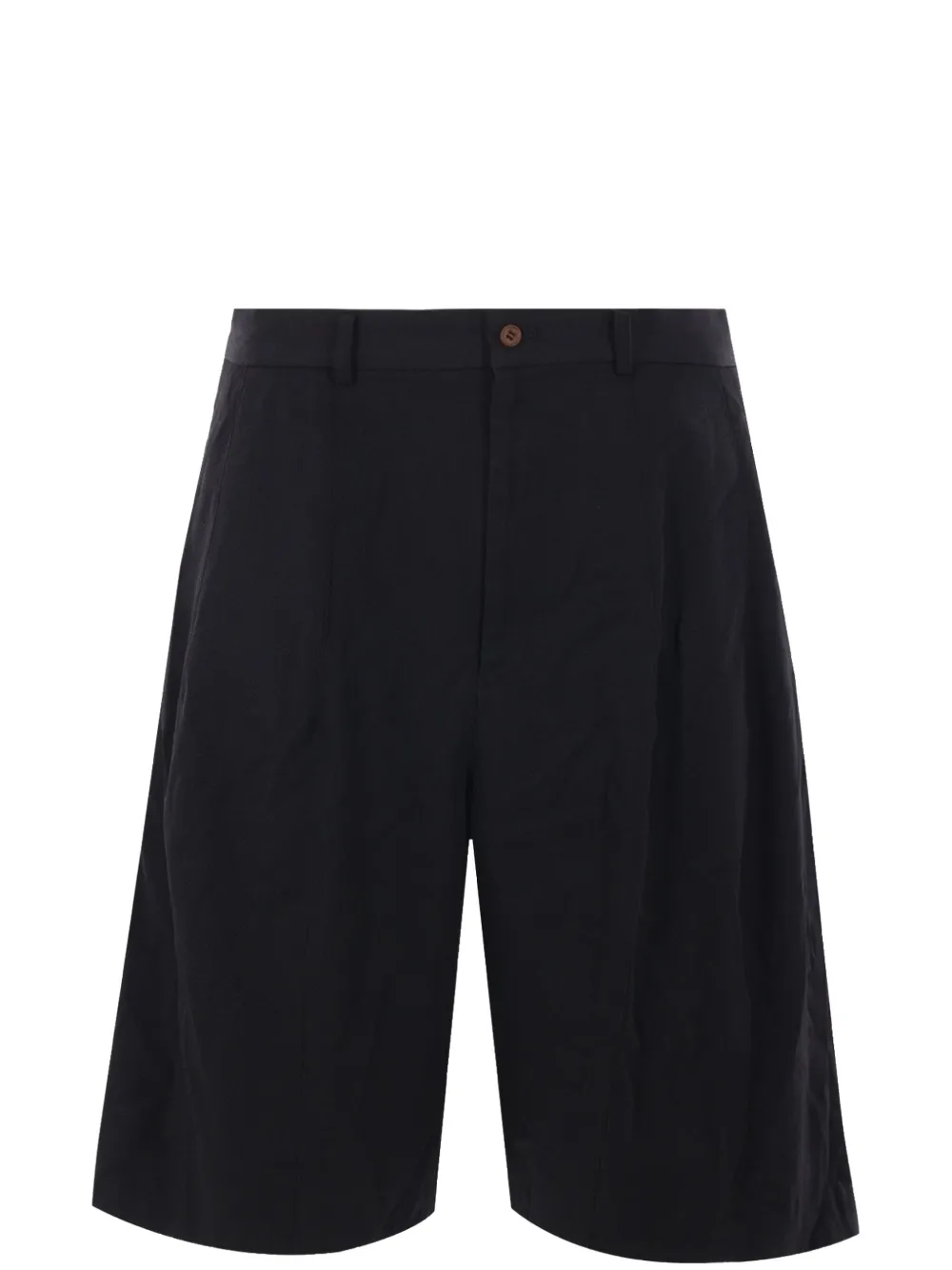 Black Comme Des Garçons Drill Shorts In Black