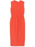 Harris Wharf London crinkled gathered midi dress - Orange