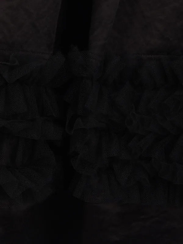 BLACK COMME des GARÇONS サテンスカート COMME des GARCONS コムデギャルソン サテンテープ装飾ラップ