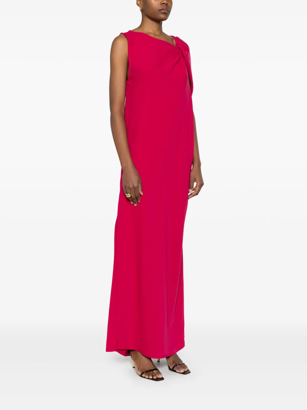 P.A.R.O.S.H. Gedrapeerde maxi-jurk Roze