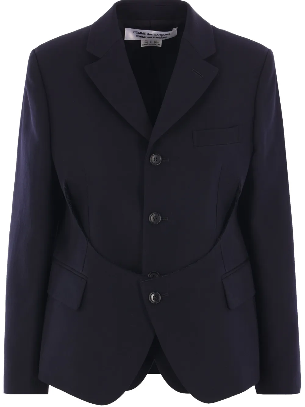 Comme Des Garçons Comme Des Garçons Blazer met enkele rij knopen Blauw