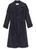 Peserico bead-embellished trench coat - Blue
