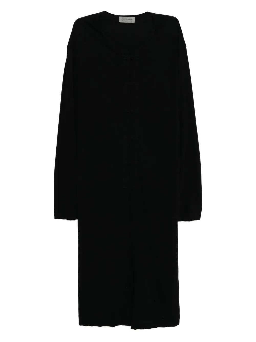 Yohji Yamamoto twisted jersey coat | Black | Image 1