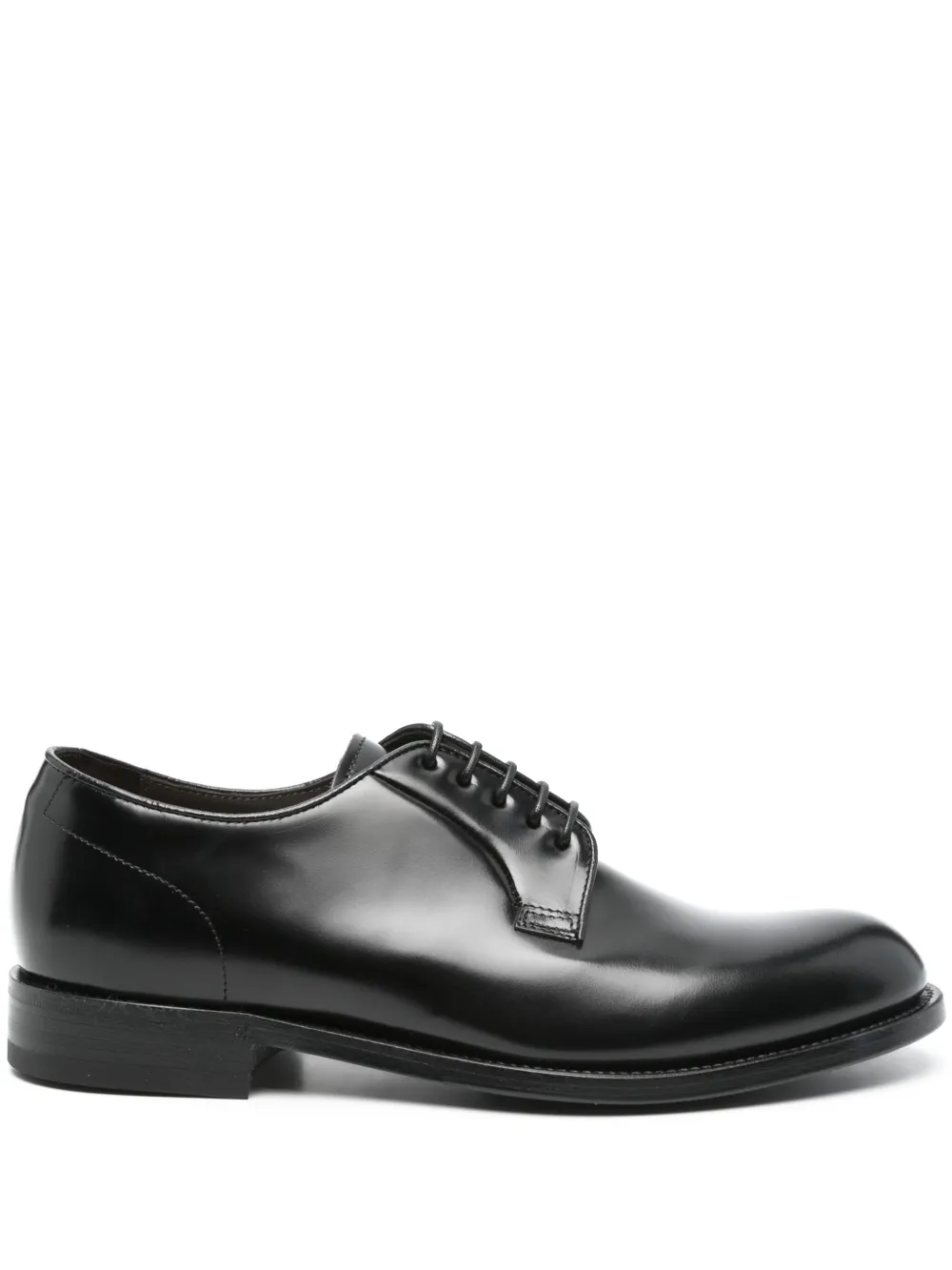 Green George leather Derby shoes Black