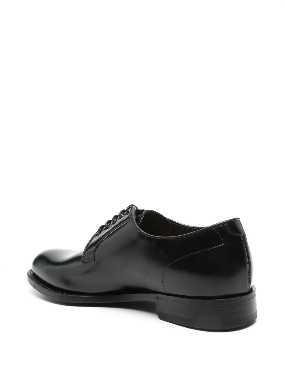 Green George leather Derby shoes Black