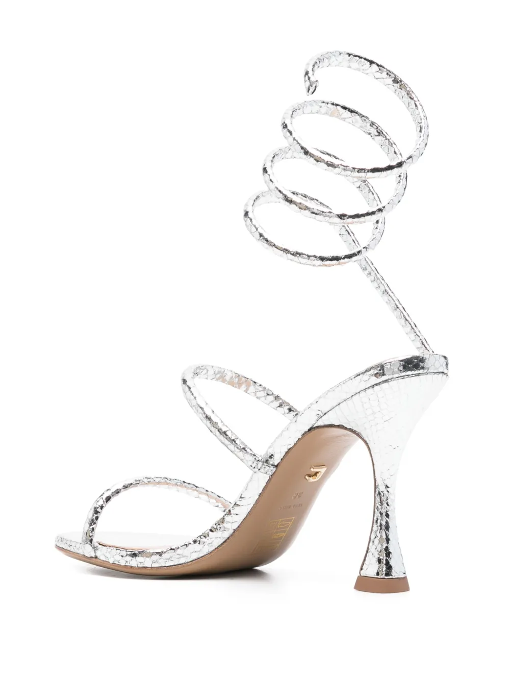 Lola Cruz 105mm Greta sandals Silver