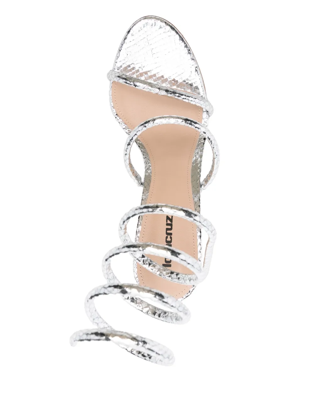 Lola Cruz 105mm Greta sandals Silver