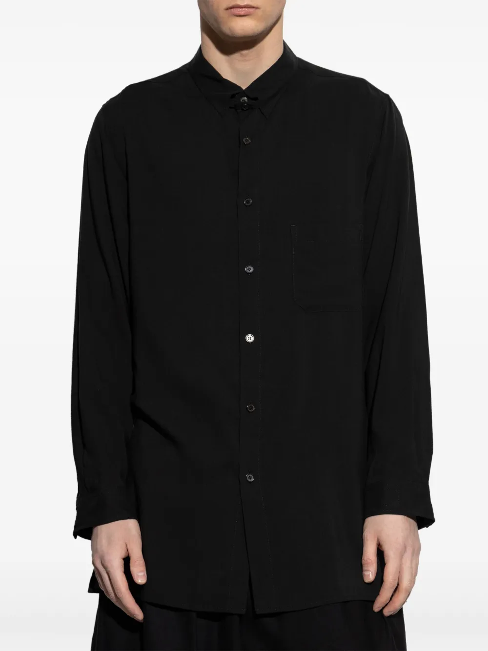 Yohji Yamamoto Overhemd met lange mouwen Zwart