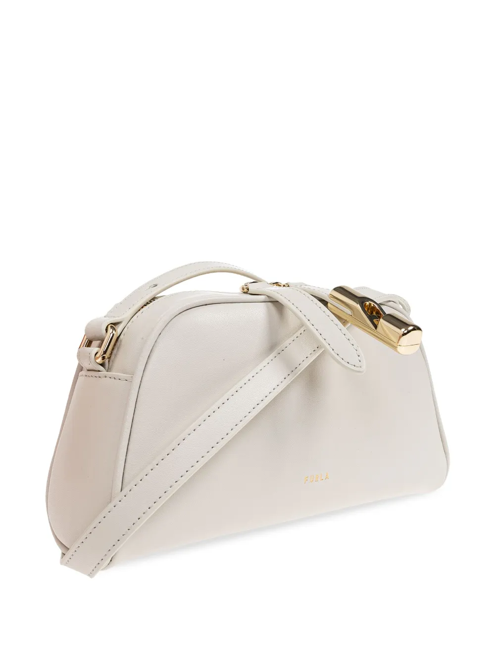 Furla Leren shopper Beige