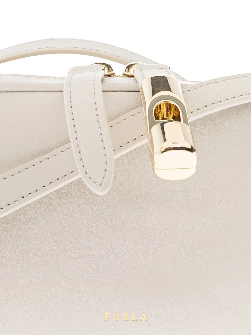 Furla Leren shopper Beige