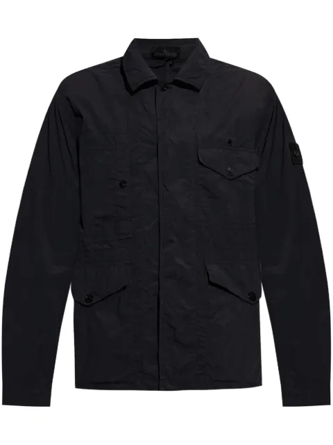 Stone Island creased multi-pocket shirt jacket 