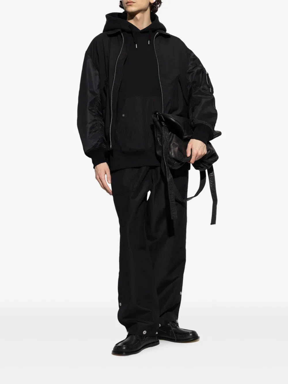 Comme des Garçons Homme Plus Broek met decoratieve knopen - Zwart