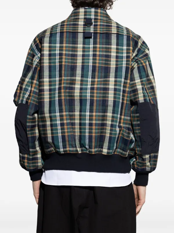 Comme Des Garçons Homme Plus Checked Bomber Jacket | Green | FARFETCH