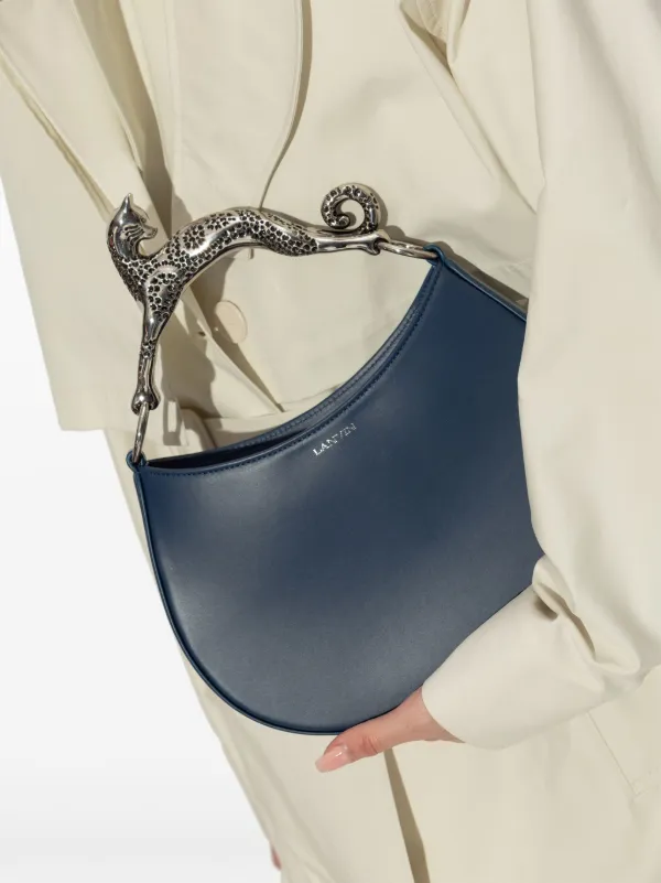 Lanvin cat-handle Leather Tote Bag | Blue | FARFETCH RO