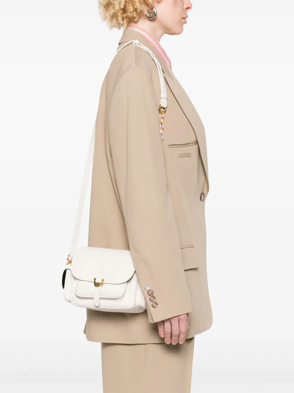 Coccinelle Campus kleine crossbodytas Wit