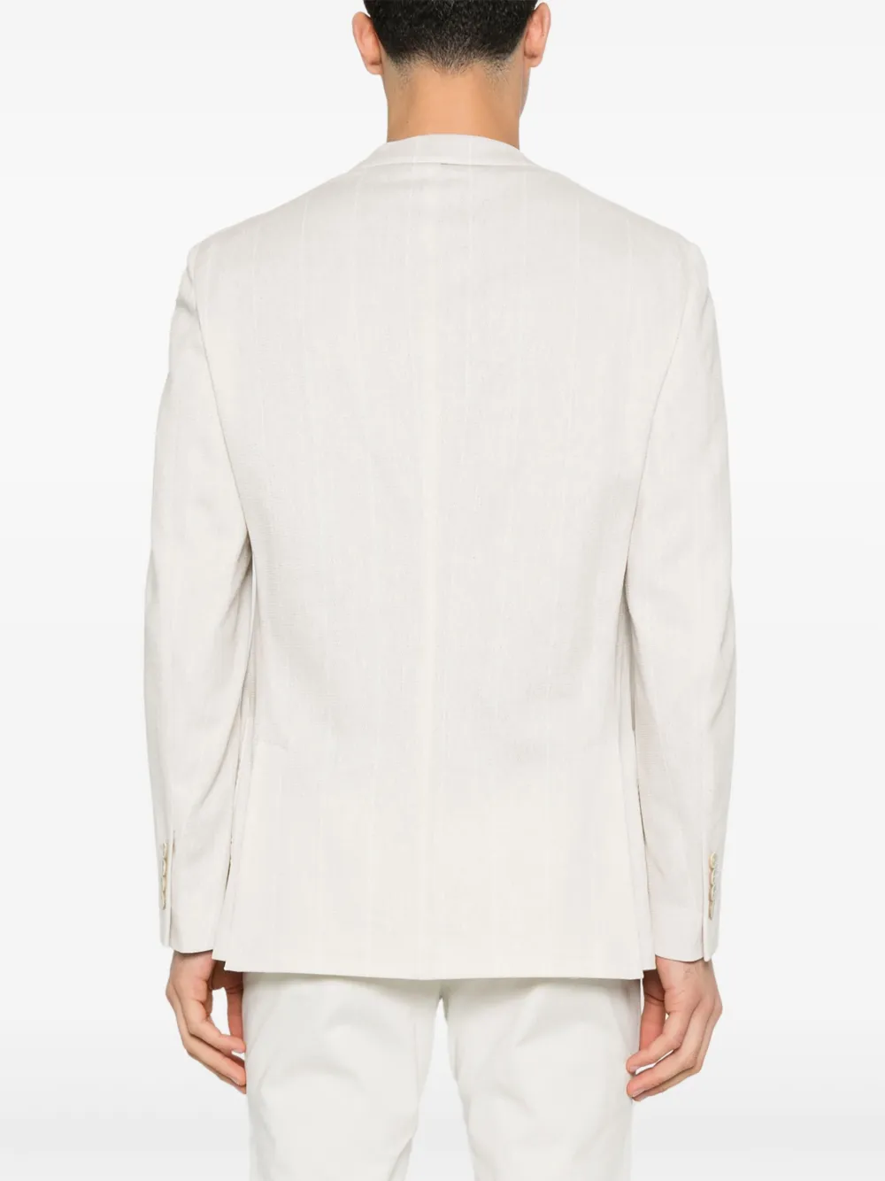 Eleventy Gestreepte blazer Beige