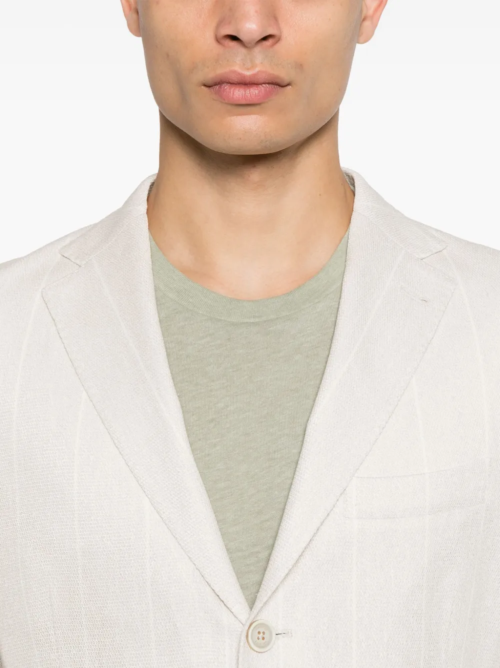 Eleventy Gestreepte blazer Beige